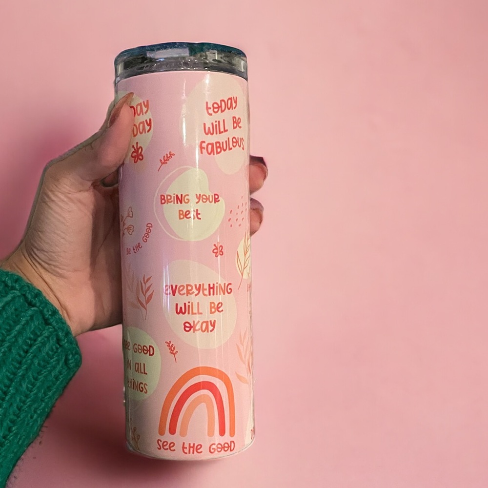 Pink Good Day 20 oz. Tumbler